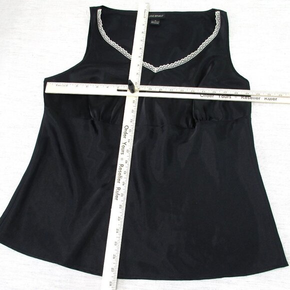 Lane Bryant Tank Top Women's Size 16 Black Sleeveless V-Neck Polyester Pullover - Picture 10 of 10
